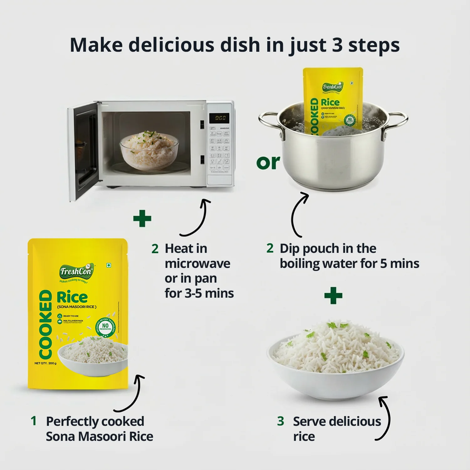 Ready-to-eat Cooked Sona Masoori Rice | No Preservatives - Image 5