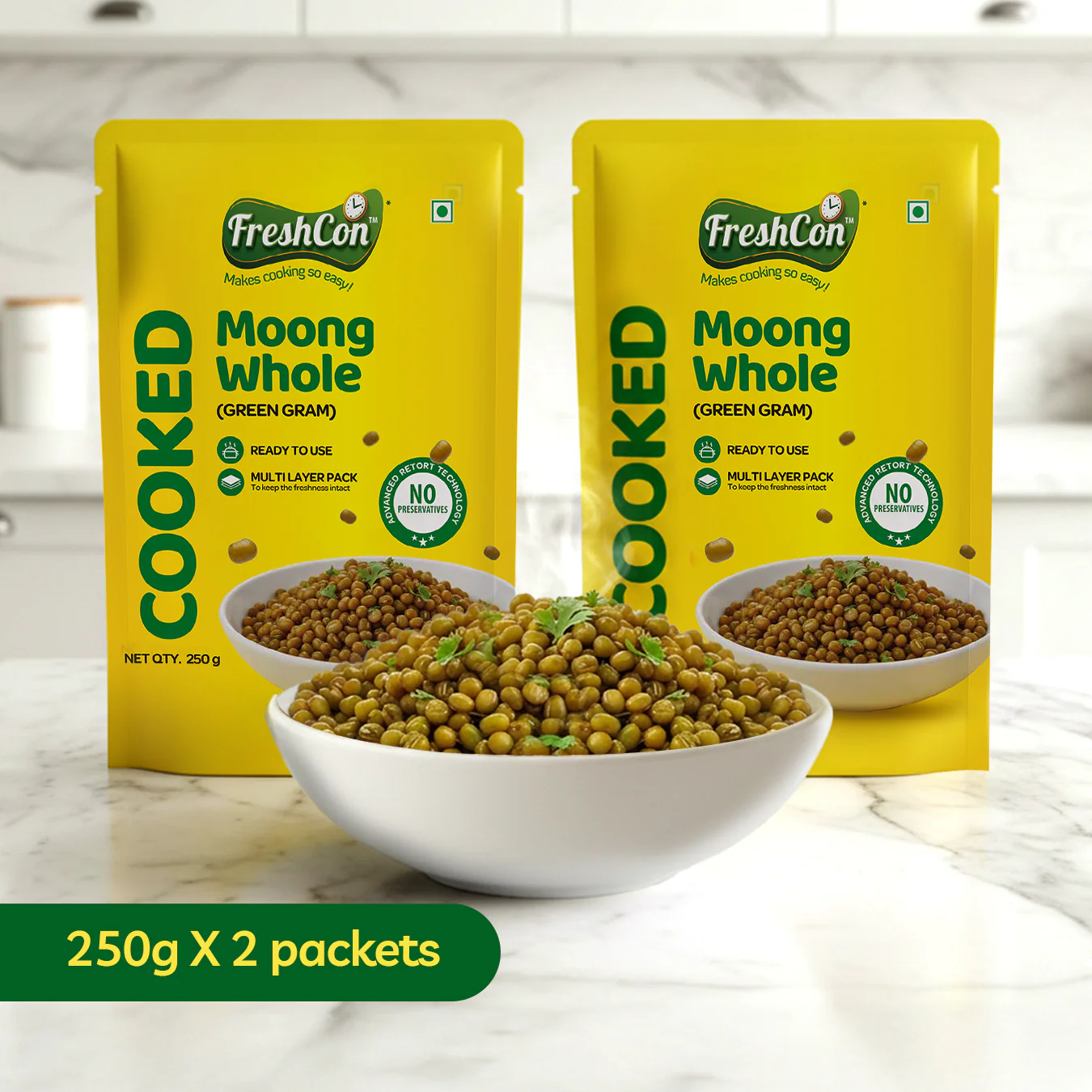 Ready-to-use Cooked Whole Moong (Green Gram) | No Preservatives - Image 5