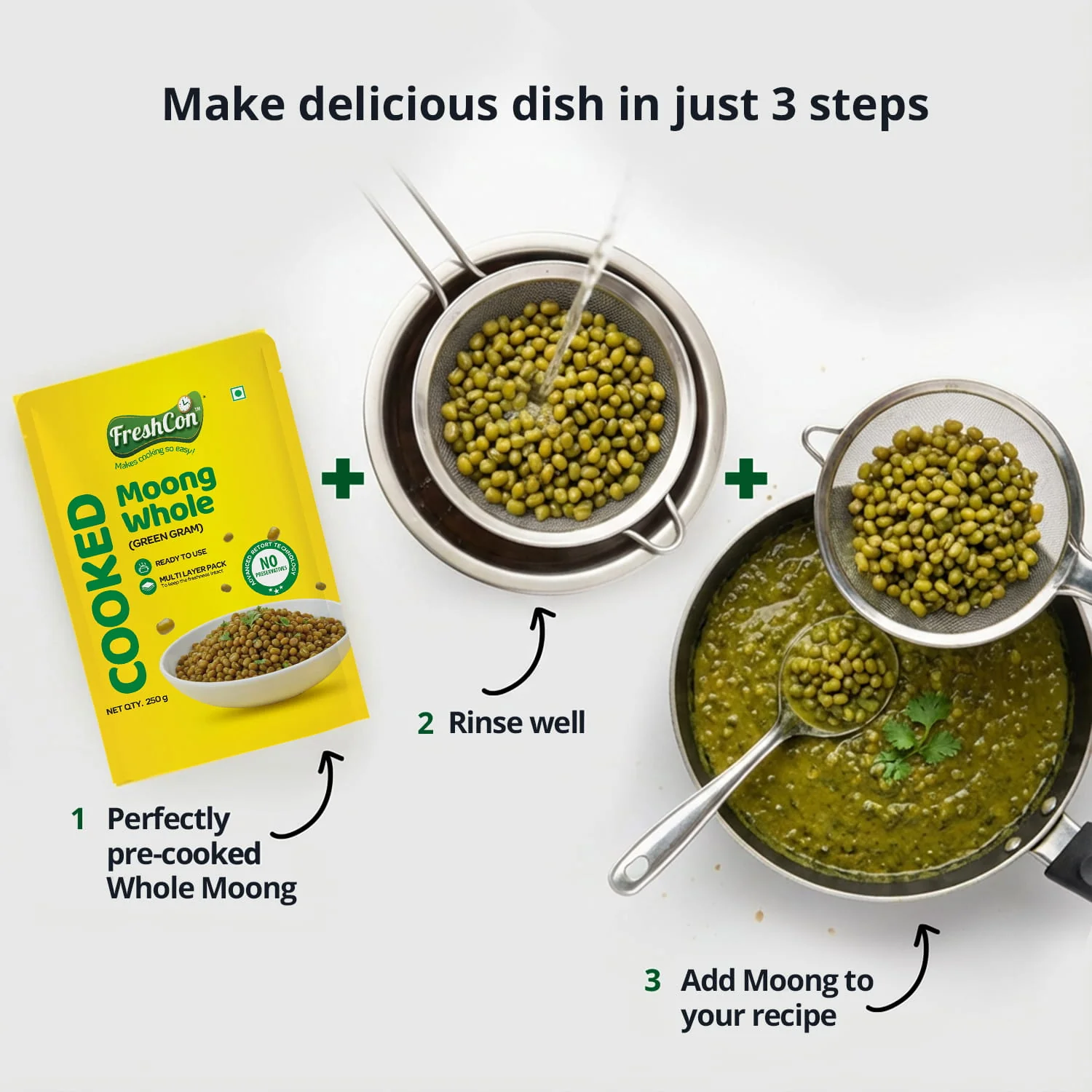 Ready-to-use Cooked Whole Moong (Green Gram) | No Preservatives - Image 6