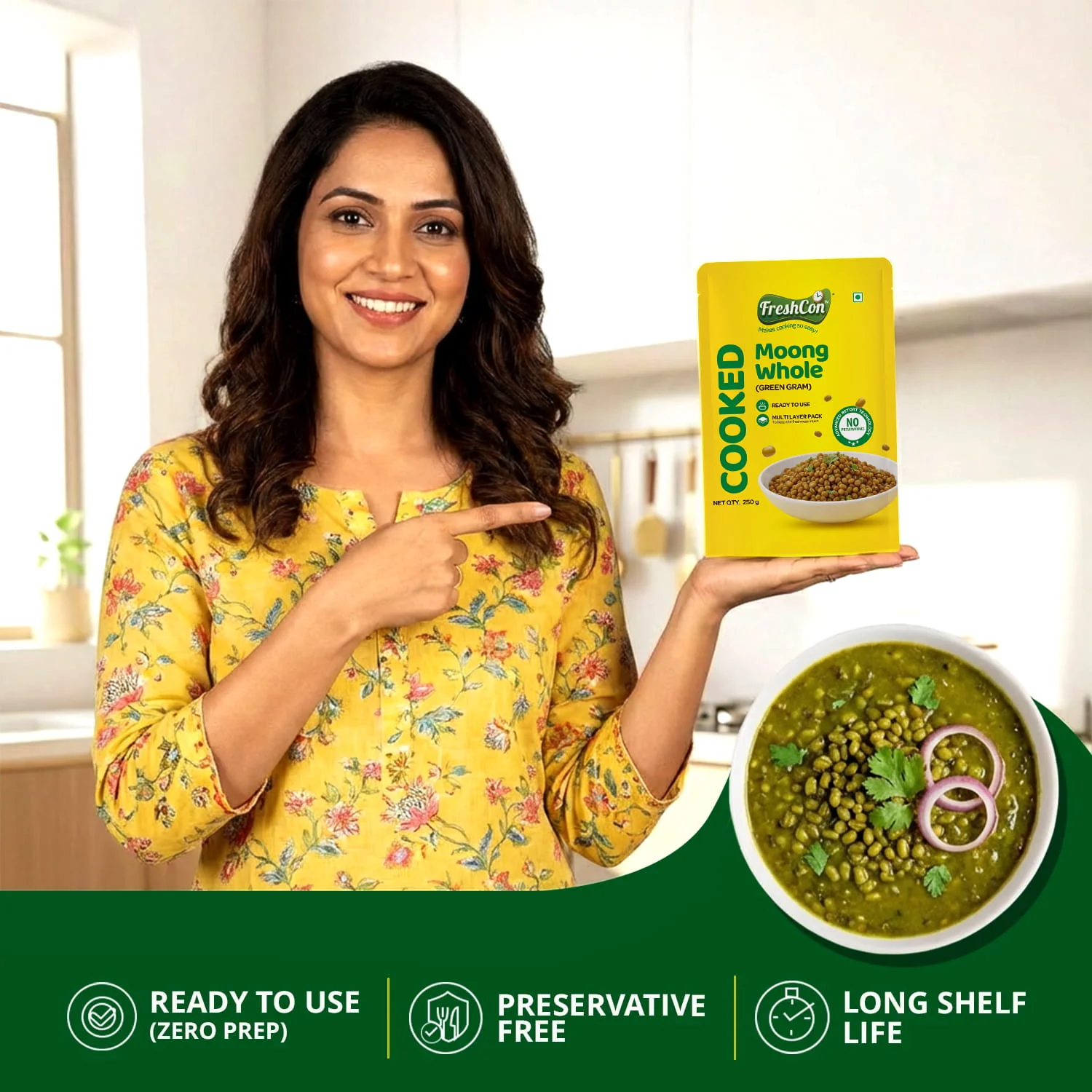 Ready-to-use Cooked Whole Moong (Green Gram) | No Preservatives - Image 8