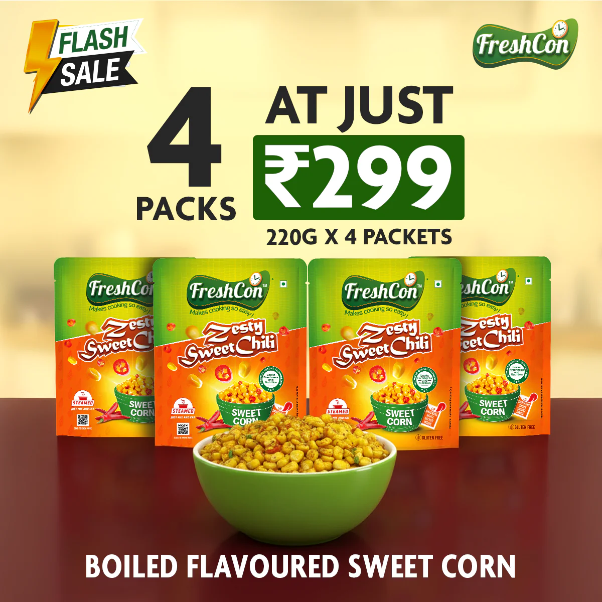 Ready-To-Eat Sweet Corn - Zesty Sweet Chili Flavour | No Preservatives - Image 14