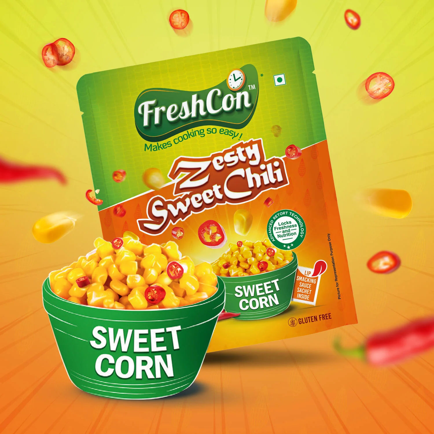 Ready-To-Eat Sweet Corn - Zesty Sweet Chili Flavour | No Preservatives - Image 3