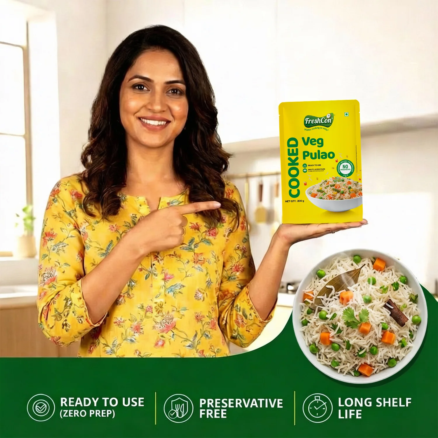 Ready-to-eat Veg Pulao (Basmati Rice) | No Preservatives - Image 6